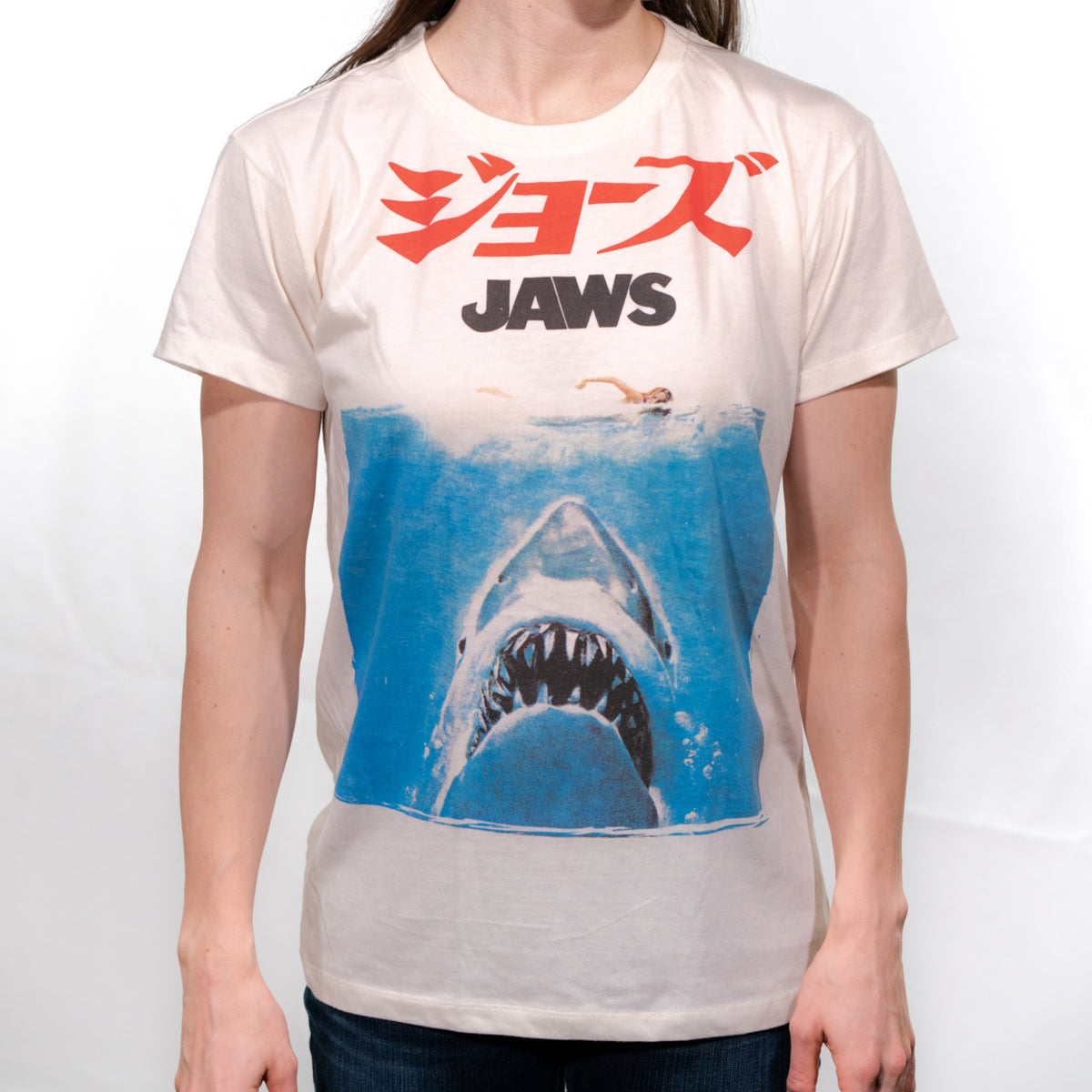 Jaws-T-shirt-Female-Model-