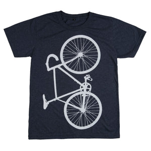 Vertical Bike Bicycle T-shirt Blue