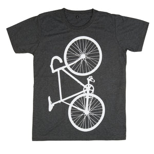 Vertical Bike Bicycle T-shirt Dark Gray