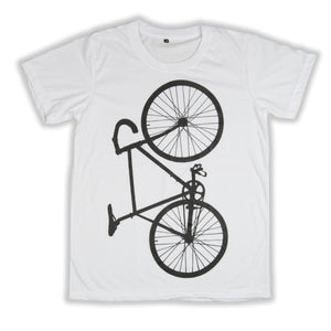 Vertical Bike Bicycle T-shirt White