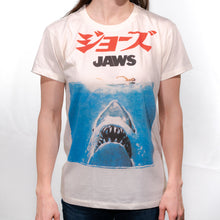 Jaws Vintage Movie Poster T-shirt Female Model Front View