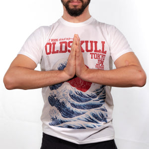 The Great Wave T-shirt Male Model Front View Pose