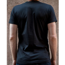 Vertical Bike Bicycle T-shirt Black Male Model Back View