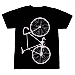 Vertical Bike Bicycle T-shirt Black