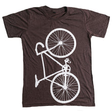 Vertical Bike Bicycle T-shirt Brown